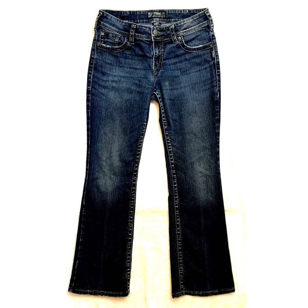 Silver Womens Suki Bootcut Jeans Sz11 30 x 30 Dark Wash Low Rise Actual 29x29